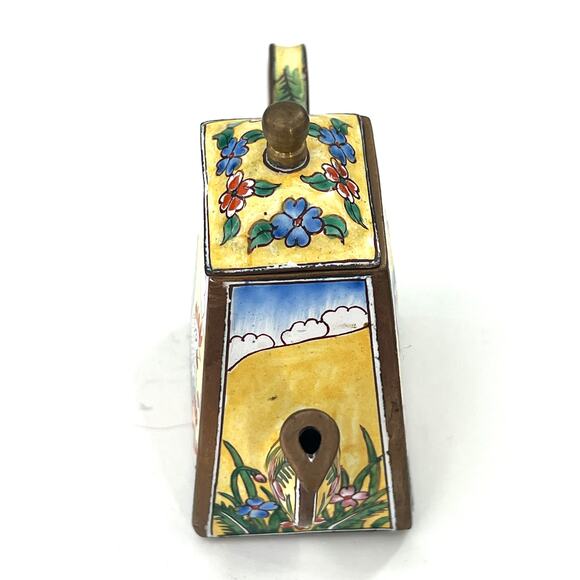 Vintage Kelvin Chen miniature enamel teapot with rooster design - Picture 5 of 7
